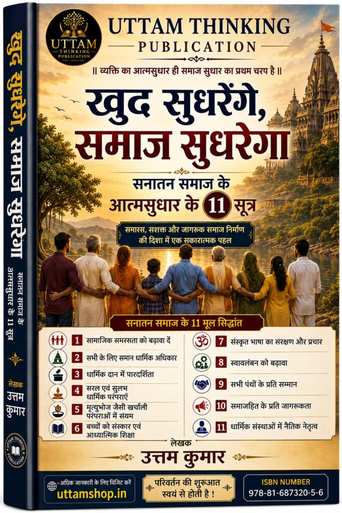 Uttam Kumar – Author, Thinker & Direct Selling Mentor खुद सुधरेंगे, समाज सुधरेगा पुस्तक का कवर – लेखक उत्तम कुमार