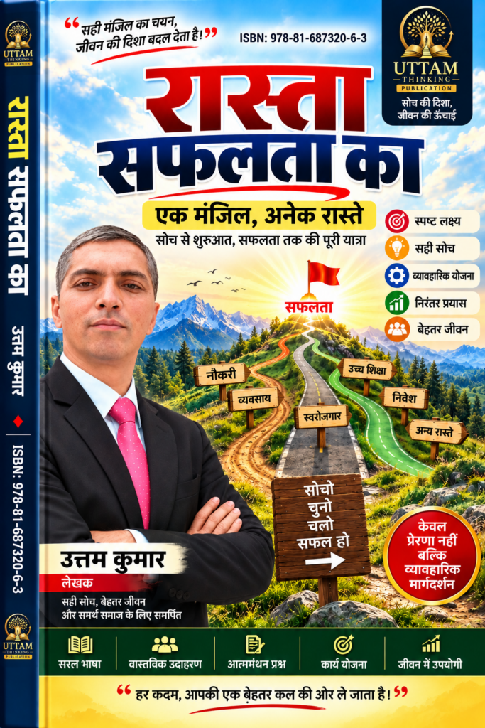 Uttam Kumar – Author, Thinker & Direct Selling Mentor रास्ता सफलता का पुस्तक का कवर – लेखक उत्तम कुमार